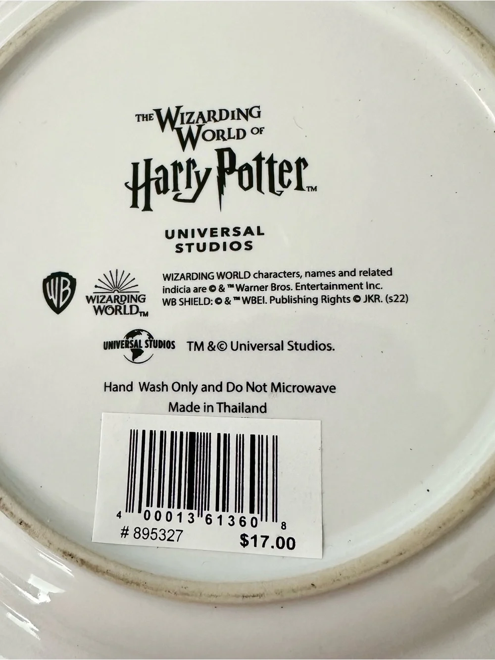 Universal Studios Harry Potter Honeydukes Ceramic Plate Wizarding World Decor